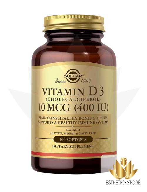 Vitamin D3 400IU 100 Softgels 3320 - Solgar